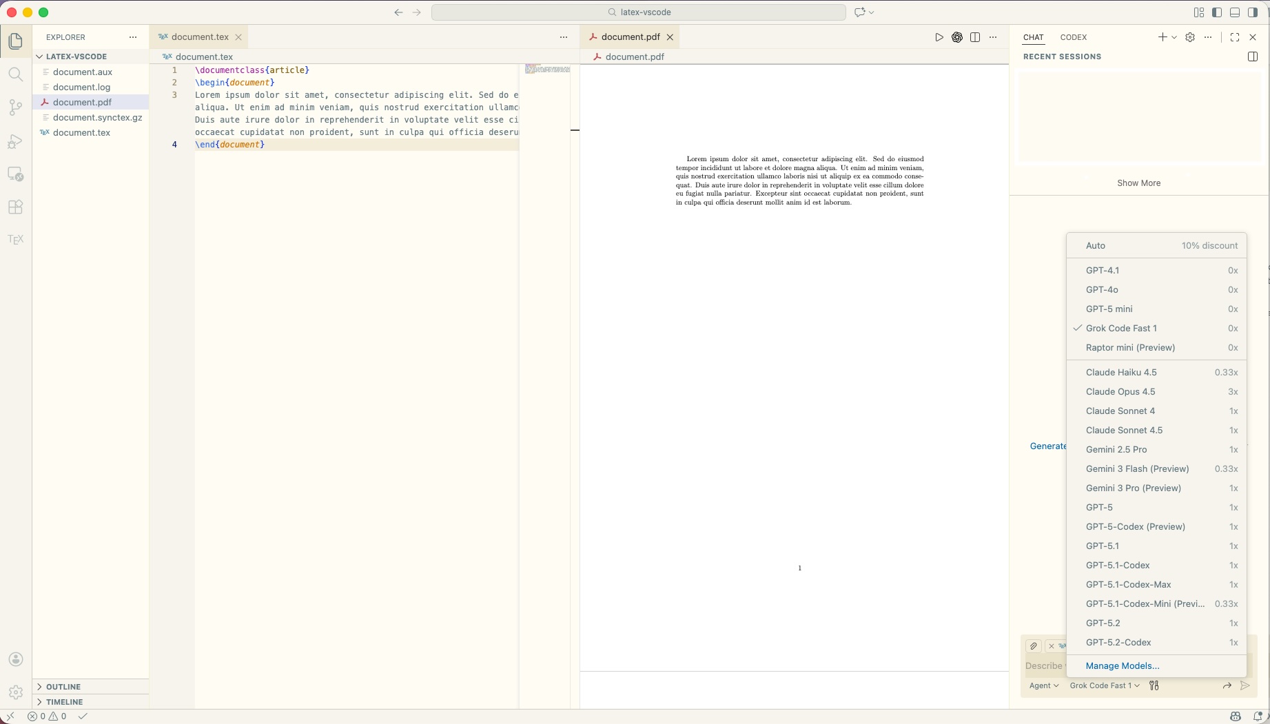 LaTeX Copilot Example